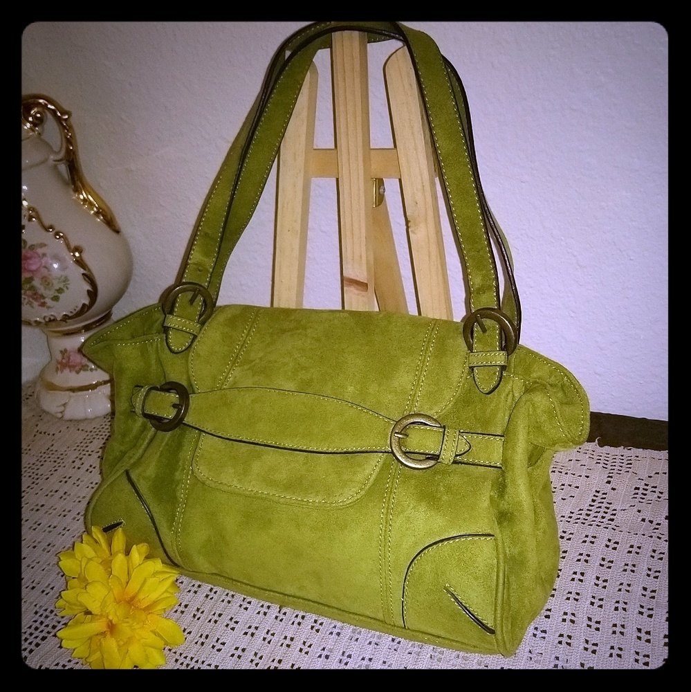 Emilie M. Olive Green Vintage Purse